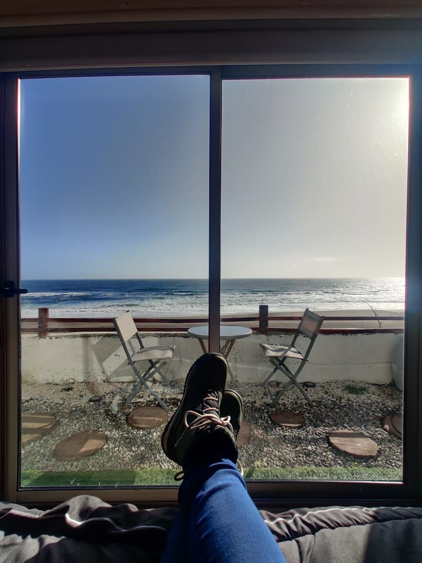Cabaña 2, vista al mar